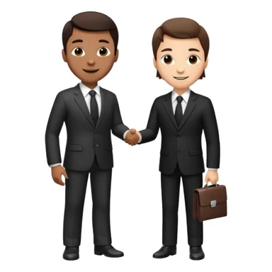 meeting between a customer and a CEO sticker