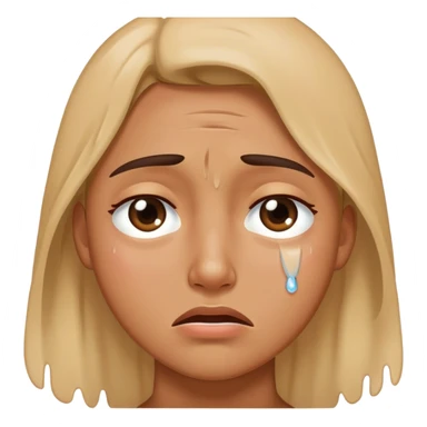 Crying sliding down the wall ￼ sticker