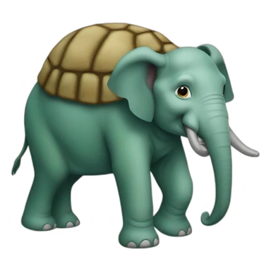 tortue sur elephant sticker