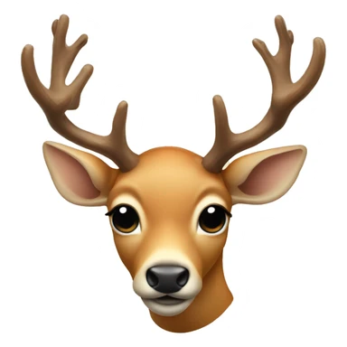Deer growing mushrooms on its antlers sticker