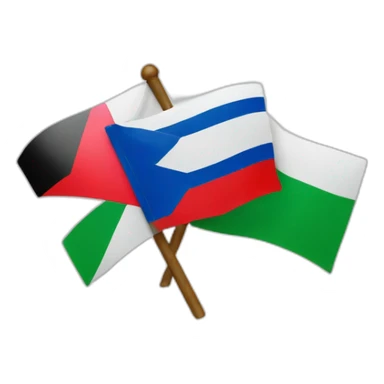 mix flag israel and palestine sticker