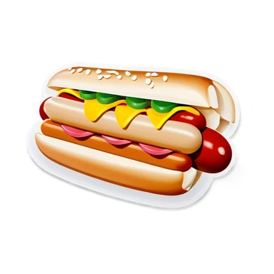 Hot dog sticker