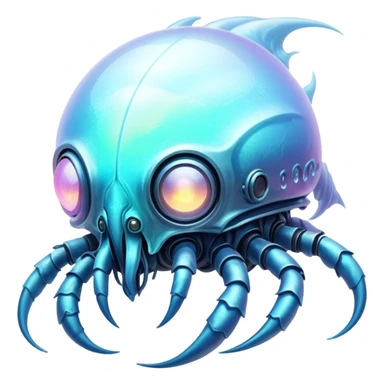 Apocalyptic dystopian foggy steamy iridescent aesthetic-scenery-Fakémon-creature sticker