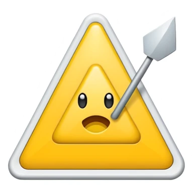 Hace una imagen con un triángulo amarillo y que adentro tenga una flecha apuntando a la izquierda sticker