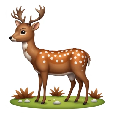 polka dot deer sticker