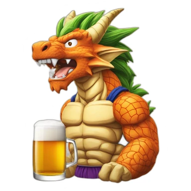 dragon ball Z qui boit une bière sticker