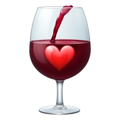 Genera un emoji de un corazón blanco con color vino tinto , sencillo y lindo  sticker