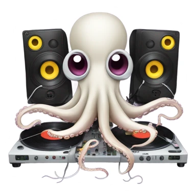 DJ octopus  sticker