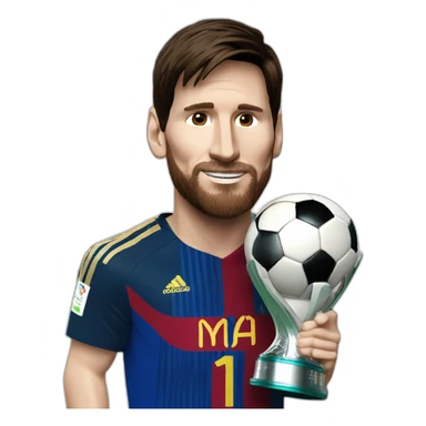 LIONEL MESSI WITH WORLD CUP TROPHY sticker