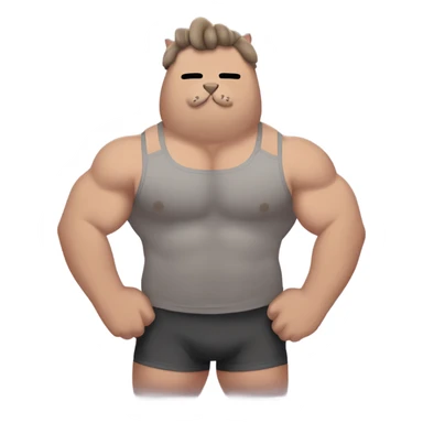 Bodybuilder Pusheen  sticker