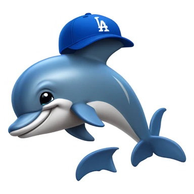 Dolphin Los Angeles Dodgers sticker