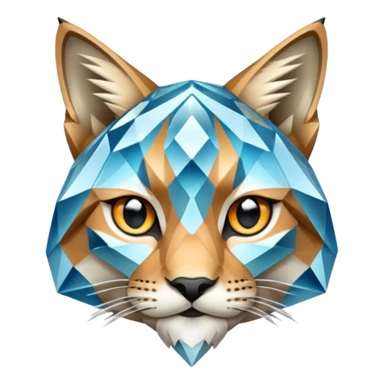 Lynx made of crystals sticker