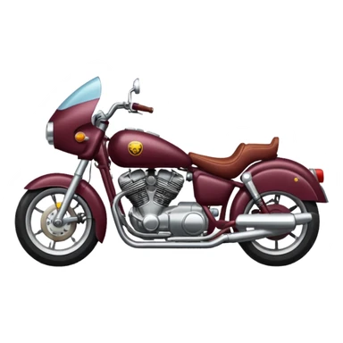 Motorcycle realistic burgundy sticker
