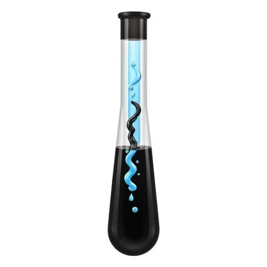 Tubo de ensayo con líquido negro sticker