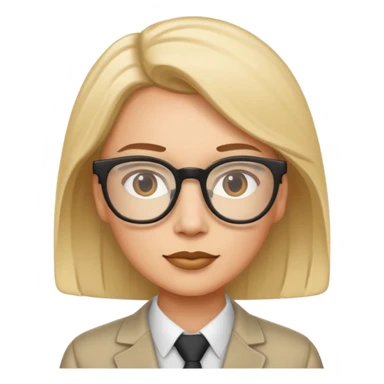 Gender neutral design manager with glasses sticker