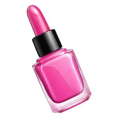 pink nail polish bottle open sticker