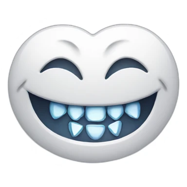 Smile with diamond teeth sticker