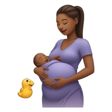 femme enceinte avec un bébé sticker