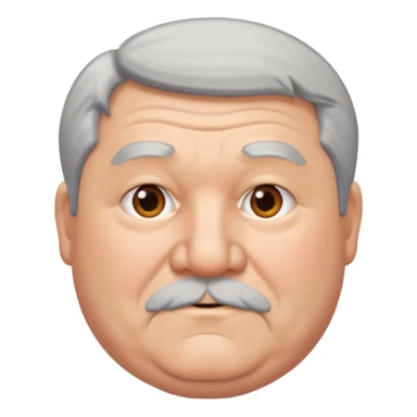 señor muy mayor gordo pelo gris sin bigote  sticker