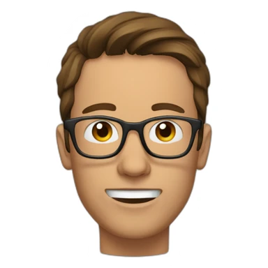 brown-haired man wearing glasses who is not able get a key into a lock sticker