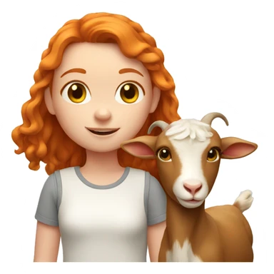 Ginger girl with a goat sticker