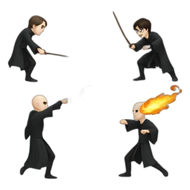 harry potter fight voldemort sticker