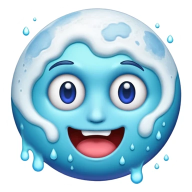 moon covered in potion foam panic face sticker
