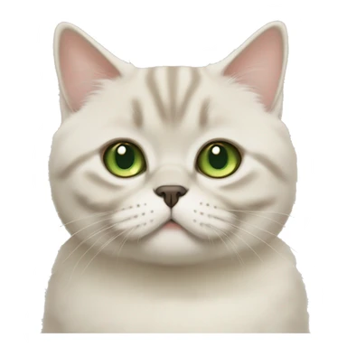fluffy Cream british shorthair green eyes more beige sticker