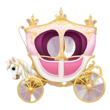 Fancy princess horse carriage  sticker