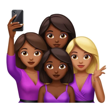 girls taking selfie in club sticker