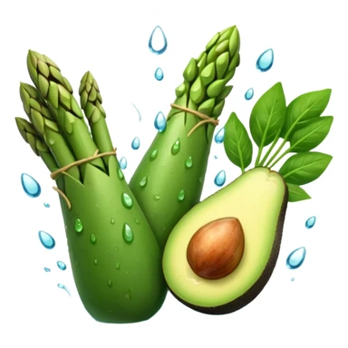 asparagus avocado and spinach sticker