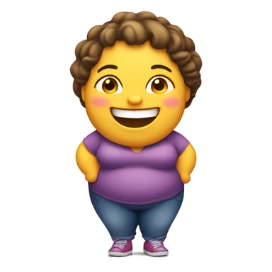 fat girl laughing sticker