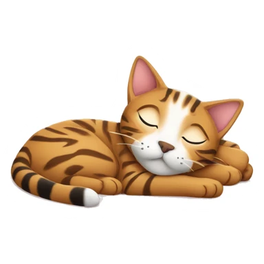 Sleeping with bengal cat sticker