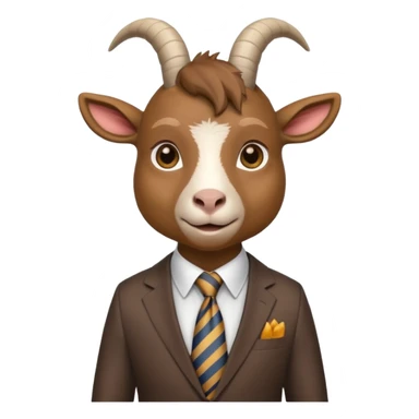 goat with tie & suit sticker