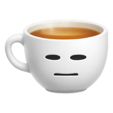 Hot cup of tea in cute mug sticker