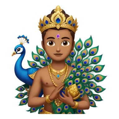 Murugan with vel and peocock at back vel also with  sticker