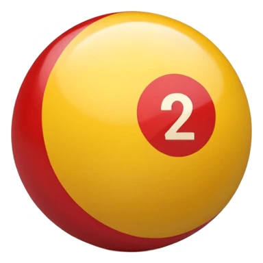 2 numbered billiard ball  sticker