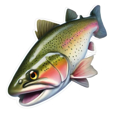 rainbow trout sticker