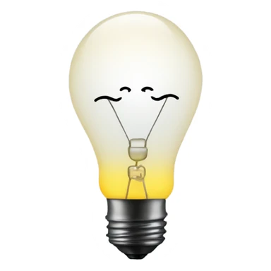 Lightbulb above head sticker