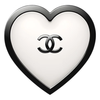 Chanel sport logo white heart sticker