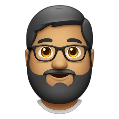 chubby-indian-guy-with-beard-and-glasses-and-short-hair sticker