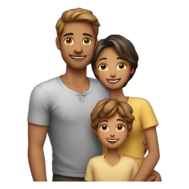 a loving family with 2 moms and a son sticker