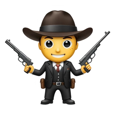 Un castor gangster con un arma sticker