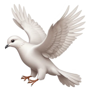a dove flies with a letter in its paws sticker
