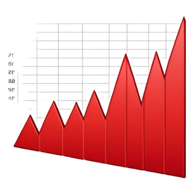 down going red graph stats sticker