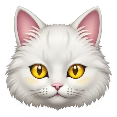 A cat face with yellow star eyes sticker