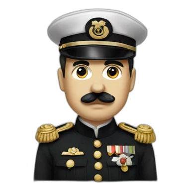 charlie chaplin with uniform dictator little mustache sticker