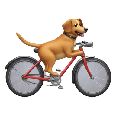 Dog on bike sticker
