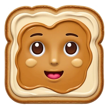 Tartine peanut butter jelly on face sticker