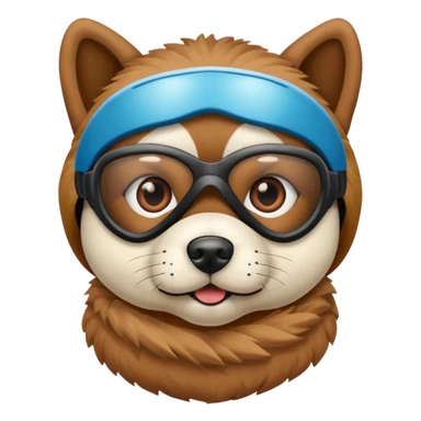 Dog wearing a skimask sticker